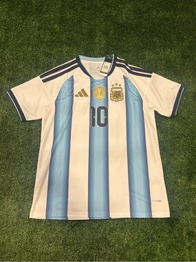 NWT 2026 World Cup Argentina Messi #10 Home Adult Jersey